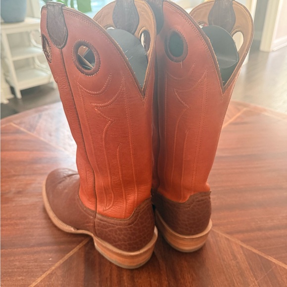 Tecovas Orange and Brown Western Boots - Picture 2 of 11